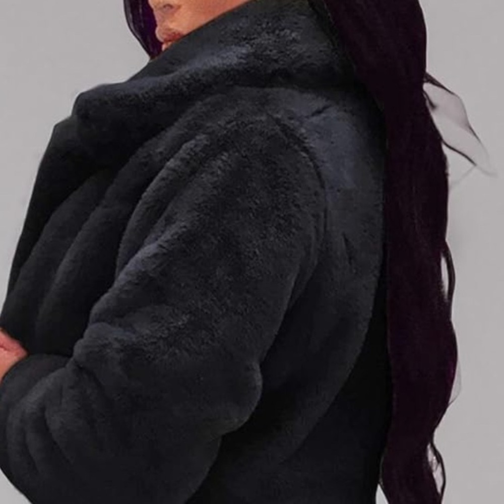 Black Faux Fur Jacket